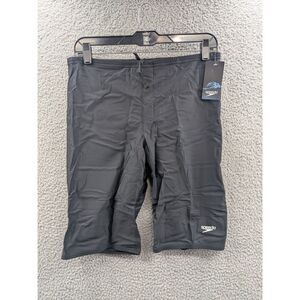 NWT Speedo Men's size 38 Black PowerFlex Jammers Training Swimsuit